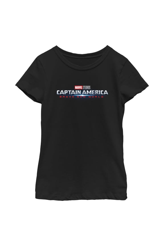 Girl's Captain America: Brave New World Official Movie Logo  Graphic T-Shirt