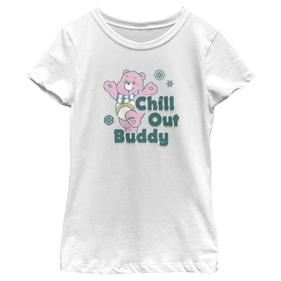 Girl's Care Bears Best Friend Bear Chill Out Buddy  Graphic T-Shirt