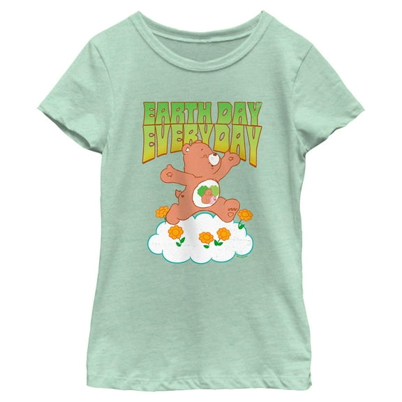 Girl's Care Bears Earth Day Everyday Forest Friend Bear Graphic T-Shirt