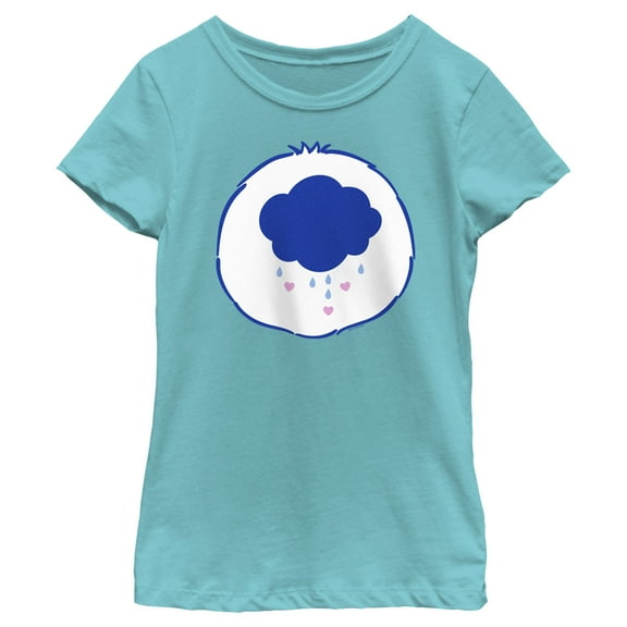 Girl's Care Bears Grumpy Bear Costume  Graphic Tee Tahiti Blue Small