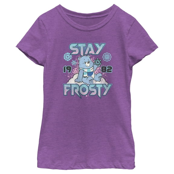 Girl's Care Bears Grumpy Bear Stay Frosty  Graphic T-Shirt