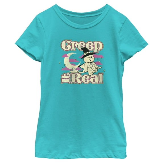 Girl's Care Bears Halloween Trick-Or-Sweet Bear Creep it Real Graphic T-Shirt