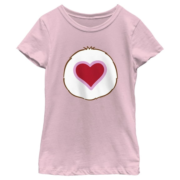 Girl's Care Bears Tenderheart Bear Costume  Graphic Tee Light Pink Medium