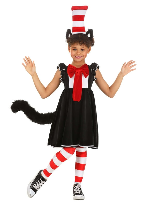 Girl's Cat in the Hat Costume Dress