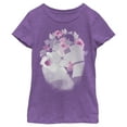 thumbnail image 1 of Girl's Cinderella Floral Dance  Graphic Tee Purple Berry Medium, 1 of 4