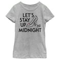 thumbnail image 1 of Girl's Cinderella Stay Up 'Til Midnight  Graphic Tee Athletic Heather X Small, 1 of 5