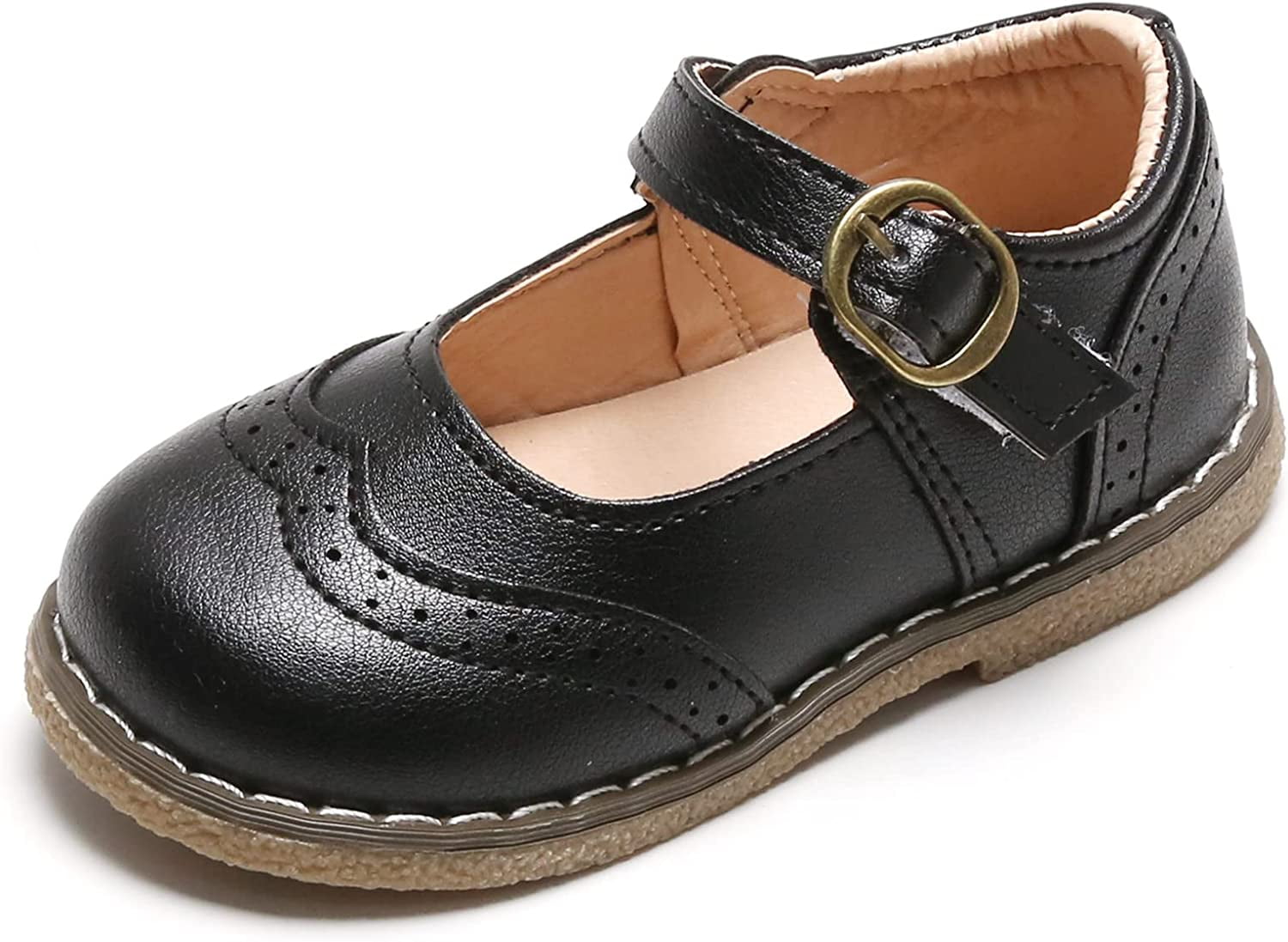 Girl's Classic Mary Jane School Uniform Shoes Flat Dress Shoes ...