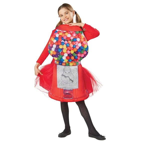 Girl's Colorful Gumball Machine Costume