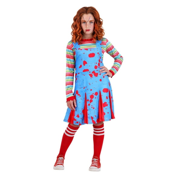 Girl's "Come Play" Killer Doll Costume