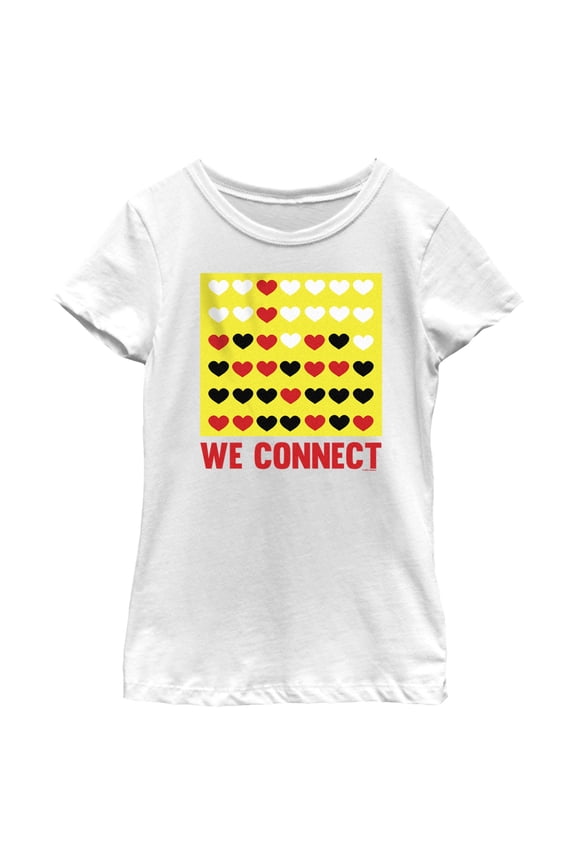 Girl's Connect Four We Connect Graphic Tee White Large