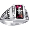thumbnail image 1 of Girl's Crest CZ Side Panel Class Ring, 1 of 1