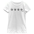 thumbnail image 1 of Girl's Cruella Crowns Logo Graphic Tee White Small, 1 of 5