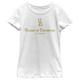 thumbnail image 1 of Girl's Cruella House of Baroness London Logo Gold  Graphic Tee White Small, 1 of 5