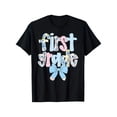 thumbnail image 1 of Girl's Cute Pastel Floral Pencil Bow First Grade T-Shirt, 1 of 8
