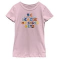 thumbnail image 1 of Girl's DC League of Super-Pets Colorful Logo Graphic Tee Light Pink Large, 1 of 4