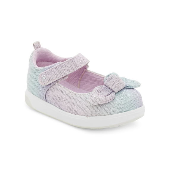 Munchkin Kids Unisex Munchkin by Stride Rite Delilah Machine Washable Adjustable Width Easy On/Off Mary Jane Dress Shoe, Sizes 1-13