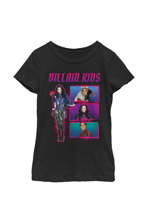 Girl's Descendants Villain Kids Graphic Tee Black Medium