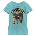 thumbnail image 1 of Girl's Despicable Me Best Dad Gru Graphic Tee Tahiti Blue X Large, 1 of 4