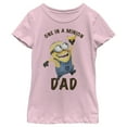 thumbnail image 1 of Girl's Despicable Me Dave One in a Minion Dad  Graphic Tee Light Pink X Small, 1 of 4