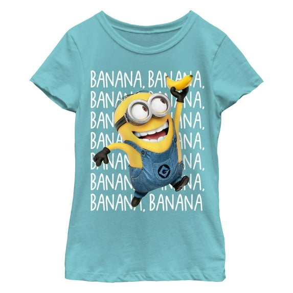 Girl's Despicable Me Minions Banana Repeat Graphic T-Shirt