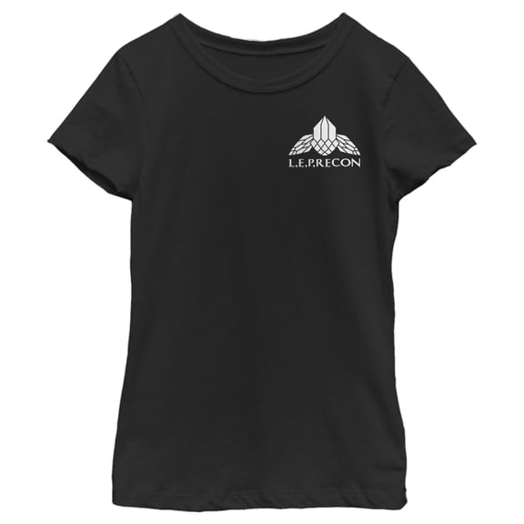 Girl's Disney Artemis Fowl L.E.P.RECON Badge Logo  Graphic Tee Black Medium