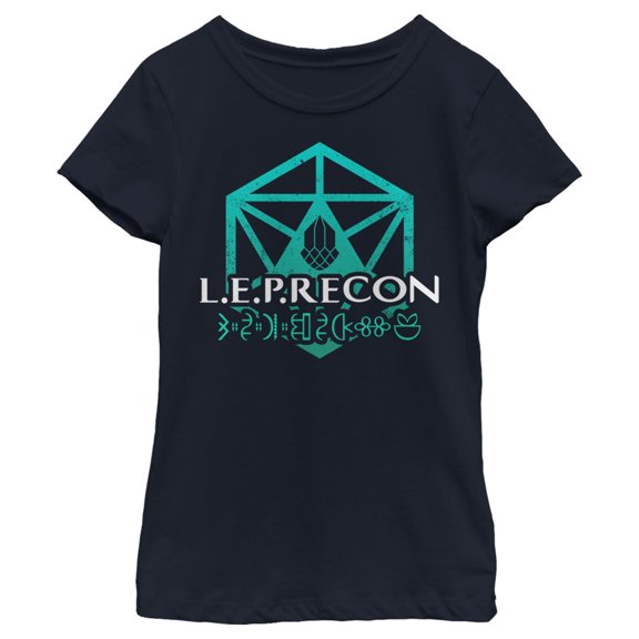 Girl's Disney Artemis Fowl L.E.P.RECON Logo Graphic Tee Navy Blue Small