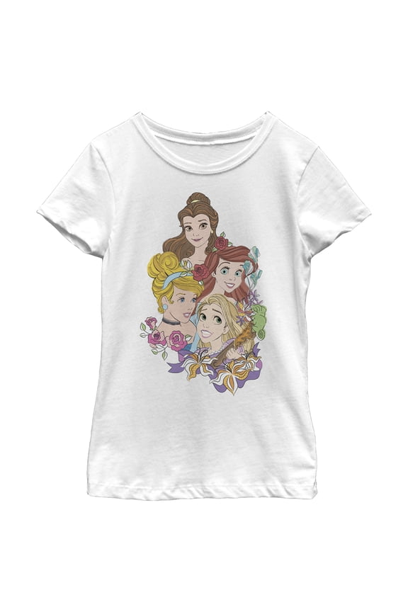 Girl's Disney Artistic Portrait Graphic Tee White X Small