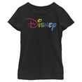 thumbnail image 1 of Girl's Disney Classic Multicolored Logo Graphic Tee Black Large, 1 of 4