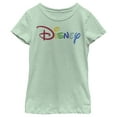 thumbnail image 1 of Girl's Disney Classic Multicolored Logo Graphic Tee Mint Large, 1 of 4