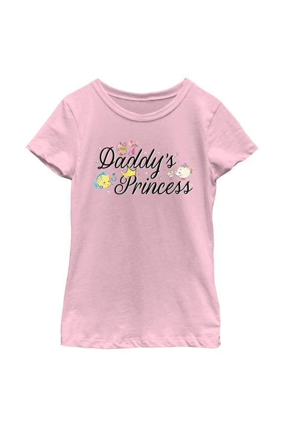 Girl's Disney Daddy's Princess Graphic Tee Light Pink Small