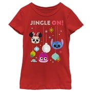 Girls Disney Doorables Jingle On Graphic Tee Red X Large