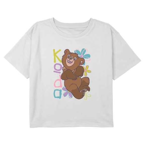 Girl's Disney Flower Power Koda Graphic Cropped T-Shirt