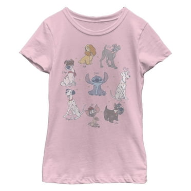 Girl's Disney Friends Chart  Graphic T-Shirt
