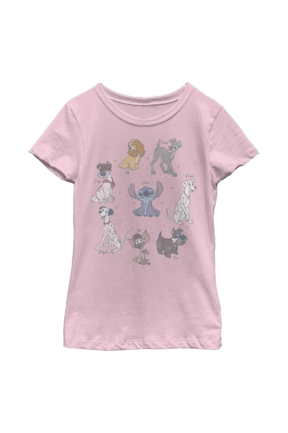 Girl's Disney Friends Chart Graphic T-Shirt
