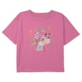 thumbnail image 1 of Girl's Disney Happily Ever After Couples Graphic Cropped T-Shirt Light Pink Medium, 1 of 3