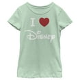 thumbnail image 1 of Girl's Disney I Heart Logo  Graphic Tee Mint Small, 1 of 4