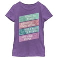 thumbnail image 1 of Girl's Disney Princess Motto  Graphic Tee Purple Berry Large, 1 of 4