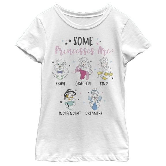 Girl's Disney Princess Personalities  Graphic Tee White Small
