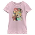 thumbnail image 1 of Girl's Disney Princess Pets Distressed Graphic Tee Light Pink Medium, 1 of 4
