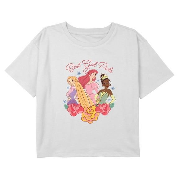 Girl's Disney Princesses Best Gal Pals Graphic Cropped T-Shirt
