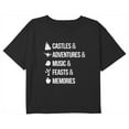thumbnail image 1 of Girl's Disney Princesses Just Princess Things Graphic Cropped T-Shirt Black X Large, 1 of 3