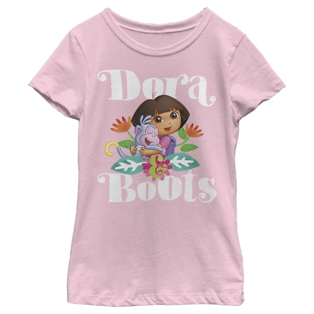 Girl's Dora Tee, Pink, Small - Walmart Business Supplies