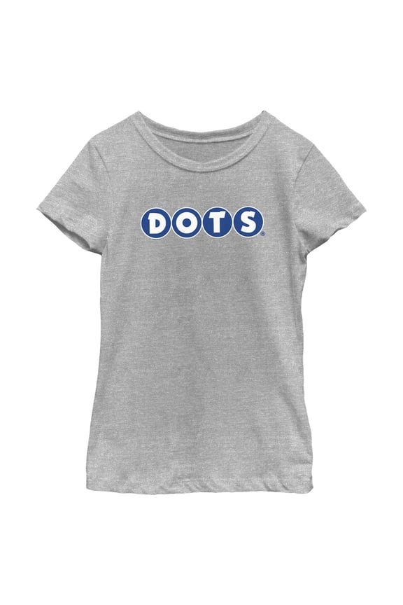 Girl's Dots Classic Logo Graphic Tee Athletic Heather Small