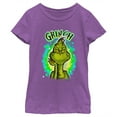 thumbnail image 1 of Girl's Dr. Seuss Airbrush Grinch  Graphic T-Shirt, 1 of 4