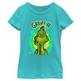 thumbnail image 1 of Girl's Dr. Seuss Airbrush Grinch  Graphic T-Shirt, 1 of 4