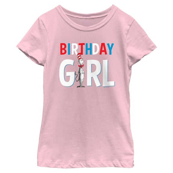 Girl's Dr. Seuss Cat in the Hat Birthday Girl  Graphic T-Shirt