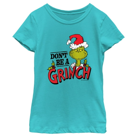 Girl's Dr. Seuss Christmas Don't Be a Grinch Graphic T-Shirt