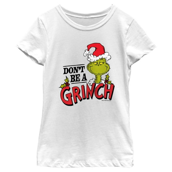 Girl's Dr. Seuss Christmas Don't Be a Grinch Graphic T-Shirt