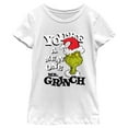 thumbnail image 1 of Girl's Dr. Seuss Christmas Grinch You're a Mean One Portrait  Graphic T-Shirt, 1 of 4