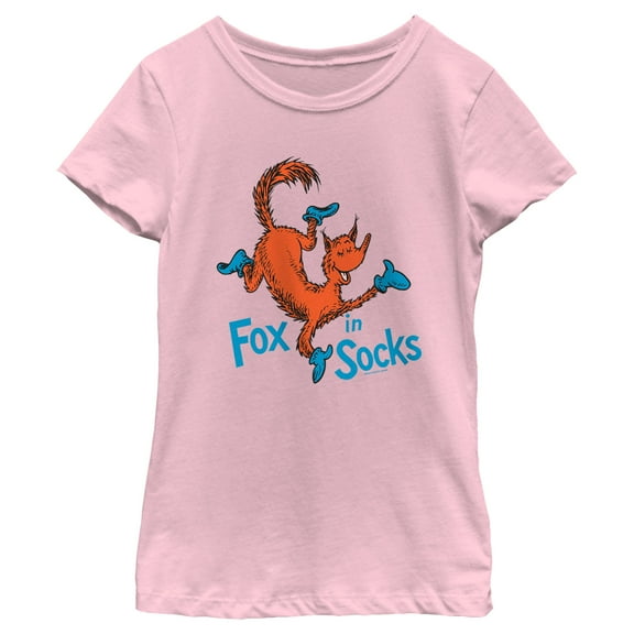 Girl's Dr. Seuss Fox in Socks Portrait  Graphic T-Shirt